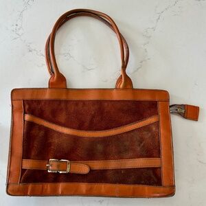 Vintage 1970's Leather and Suede Bag